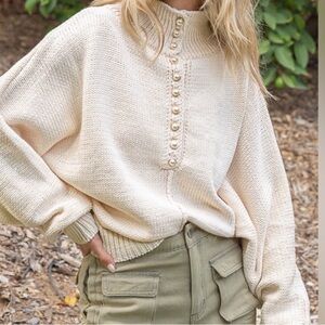 POL Cream Turtleneck Sweater